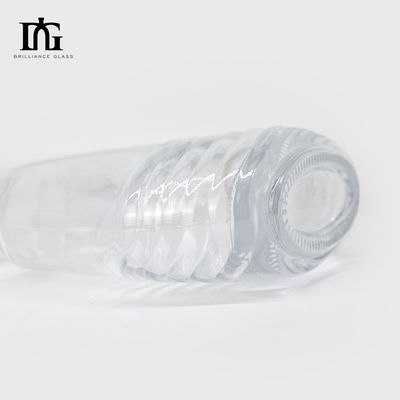 750 ml γυάλινα καθαρά στρογγυλά 700 ml γυάλινα μπουκάλια με αλκοόλ για ουίσκι και μπράντυ TJ008