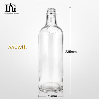 Εκτύπωση με μεταξοειδή οθόνη 500ml/700ml/750ml χωρητικότητα Διαφανές αρωματικό μπουκάλι κόκκινου κρασιού