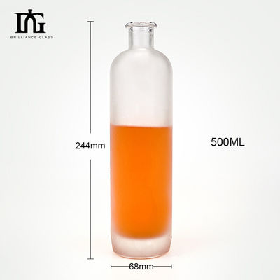 Μπουκάλια με το λογότυπο του πελάτη 500 ml διαυγές στρογγυλό γυαλί