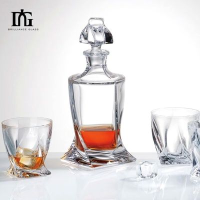 Σχήμα 500ml/700ml/750ml χωρητικότητα Διαφανή κενά ποτά ποτά γυάλινα μπουκάλια για τζιν